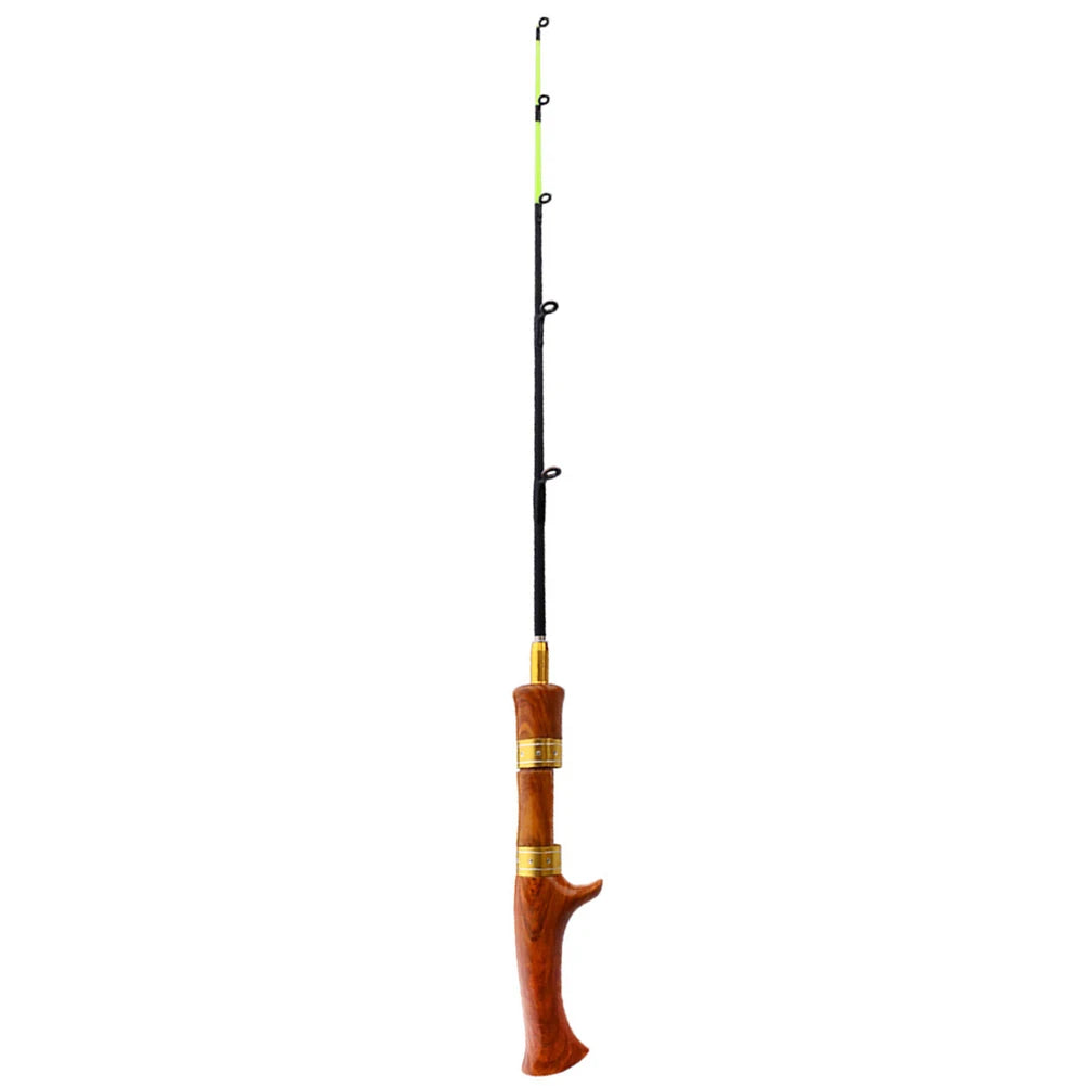 Ice Fishing Rod Fishing Pole Winter Fish Tackle Outdoor Wooden Handle River Shrimp Carp Portable Easy Fishing Carrying