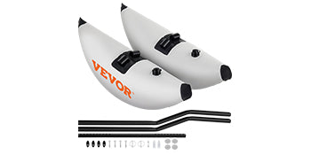 SucceBuy 2 PCS Kayak Outrigger Stabilizers PVC Inflatable Outrigger Float with Sidekick Arms Rod Fit for Canoes, Fishing Boats
