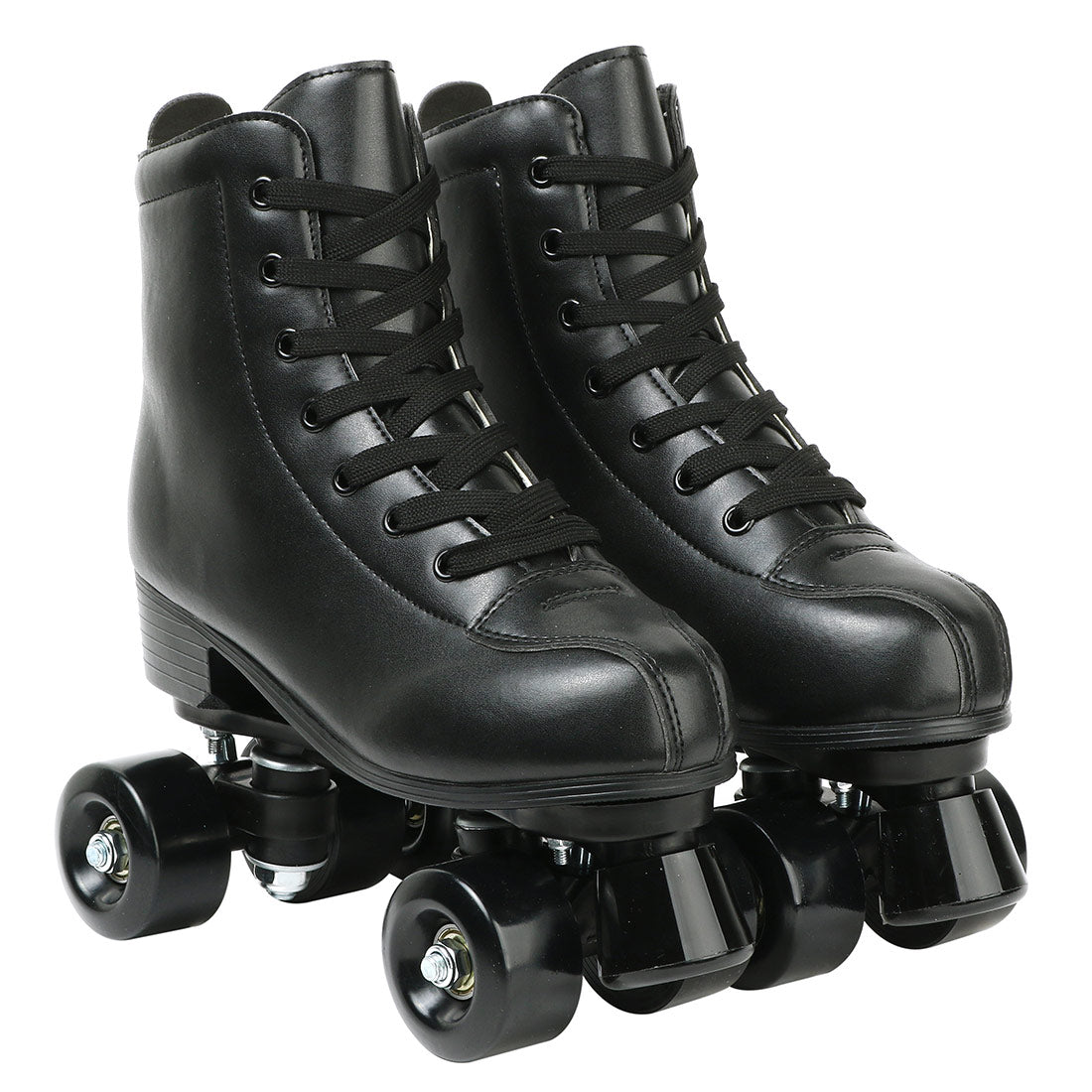 Hot Outdoor Skating Sport Shoes Double Row Roller Skates Pu Leather Roller Skate Shoes 4 Wheels Quad Sneakers Breathable Comfort