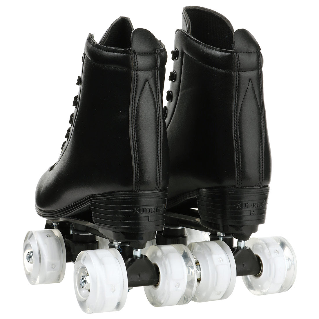 Hot Outdoor Skating Sport Shoes Double Row Roller Skates Pu Leather Roller Skate Shoes 4 Wheels Quad Sneakers Breathable Comfort