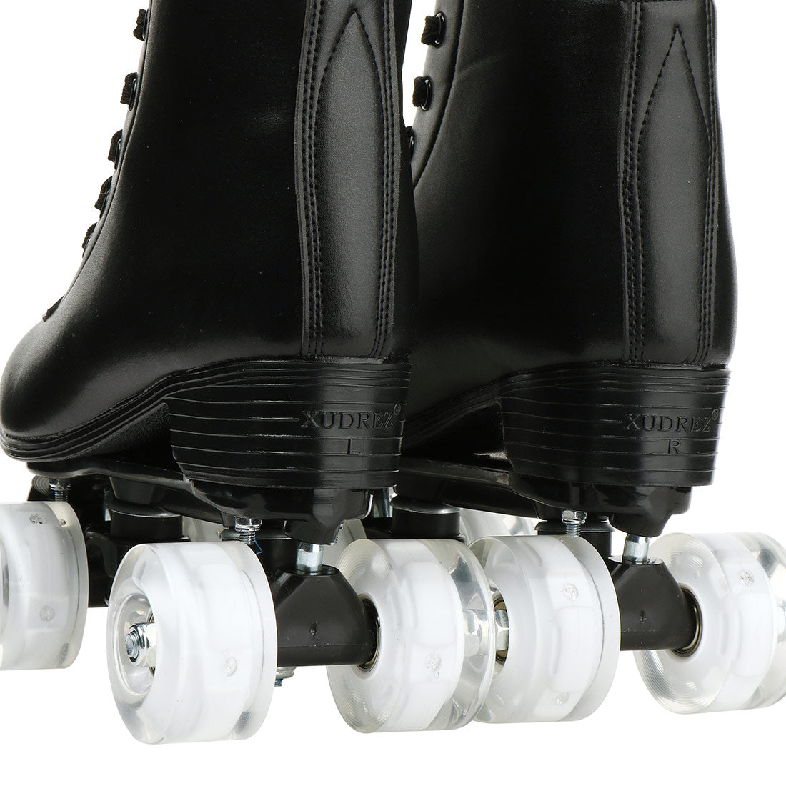 Hot Outdoor Skating Sport Shoes Double Row Roller Skates Pu Leather Roller Skate Shoes 4 Wheels Quad Sneakers Breathable Comfort