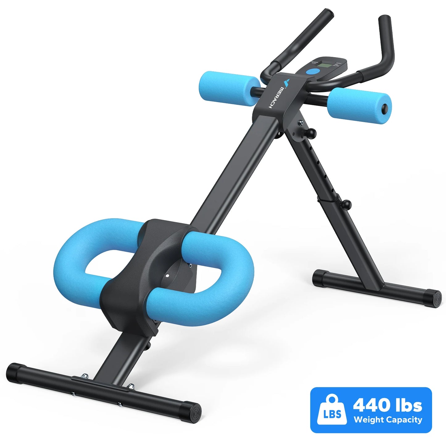 MERACH Ab Machine Adjustable Trainer Workout Foldable Knee Protection Abdominal Exercise Machine Core Ab Exercise System Trainer