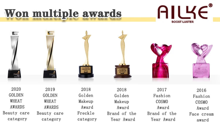 AILKE 24K Glod Flawlessly Skin Care Range, Skin Whitener, Reduce Dark Spots, Melanin, Wrinkles, Moisturize, For Women & Men