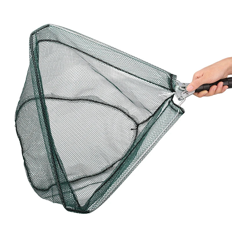 190cm 130cm 55cm Telescopic Landing Net Folding Fishing Pole Extending Fly Carp Course Sea Mesh Fishing Net For Fly Fishing