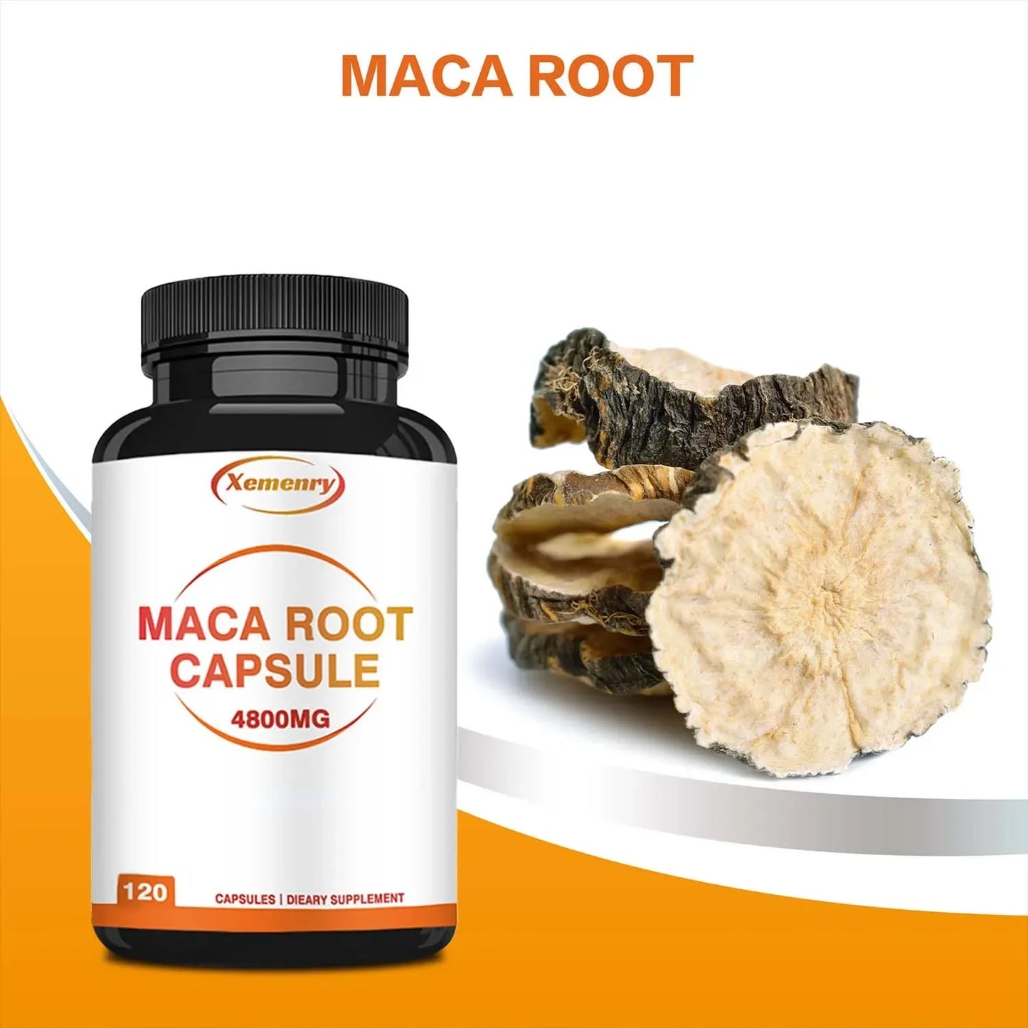Maca Root 4800Mg - Supports Energy and Hormone Balance To Maintain Healthy Passion and Motivation - 120 Capsules