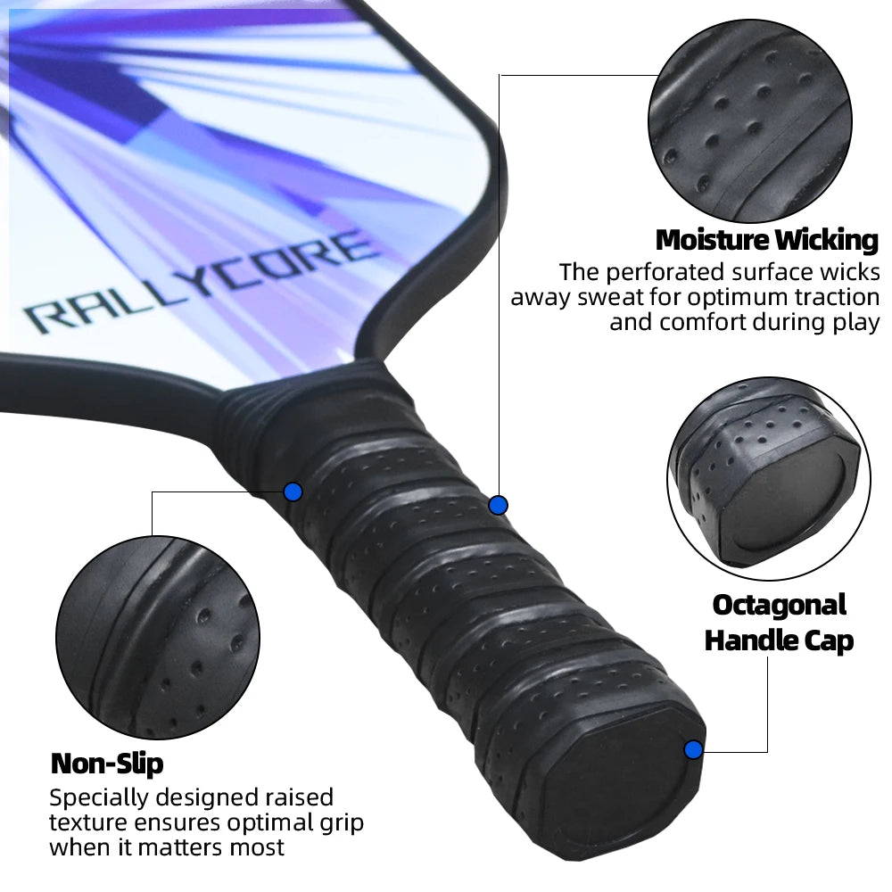 Pickleball Paddles Set of 2 with 4 Balls  Carry Bag  Premium Honeycomb Core Paddles for Indoor  Outdoor Play for Adults andYouth