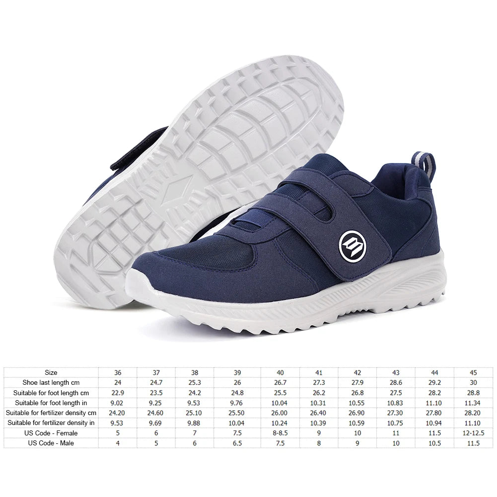 Diabetic Shoes Lightweight Edema Sneakers with Adjustable Closure Hook and Loop Sneakers Non-Slip for Swollen Feet