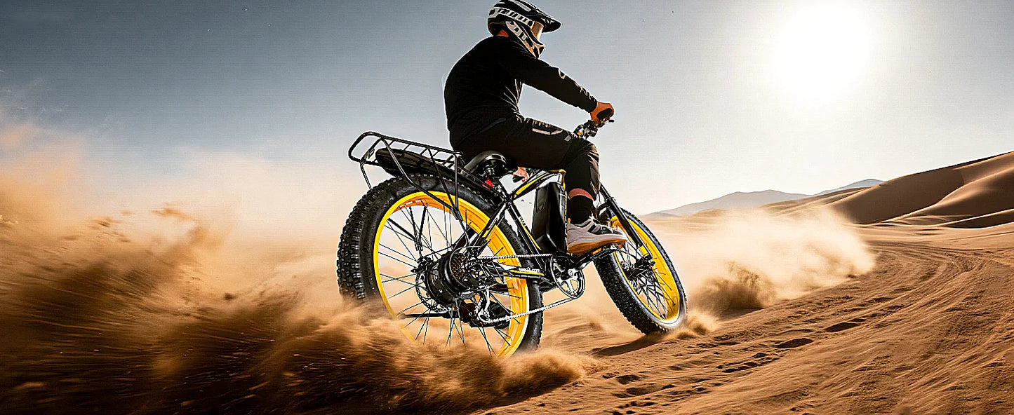 1500W Electric Bike 48V 15Ah Battery 26" 4.0 Fat Tire Ebike 34MPH High Speed Mountain Bicycle Off-Road Snow Bike for Adults