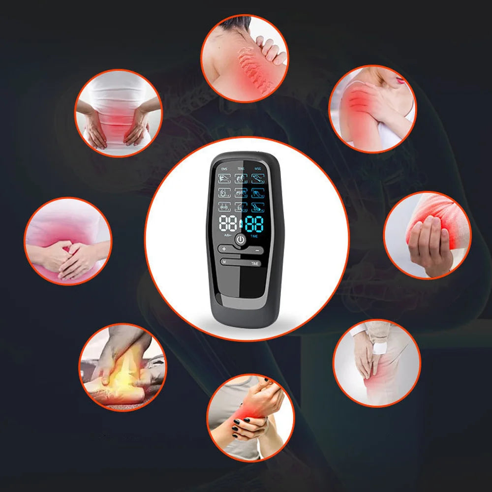 Upgrade Electric Pulse Massager Tens Unit Muscle Stimulator Therapy Pain Relief