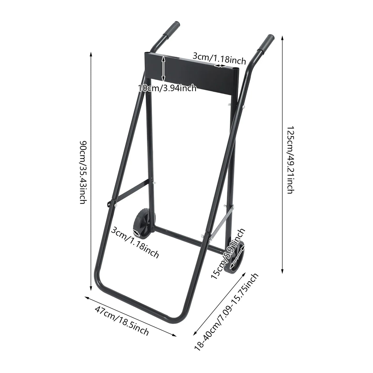 40kg Foldable Outboard Boat Motor Cart,Steel Outboard Boat Motor Stand, Heavy Duty Boat Motor Trolley,Multi Purposed Motor Stand