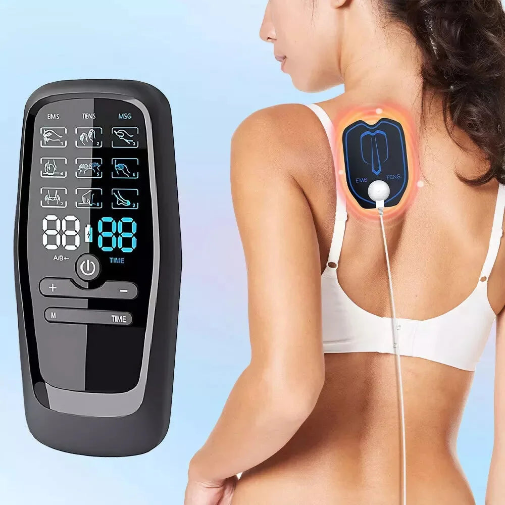 Upgrade Electric Pulse Massager Tens Unit Muscle Stimulator Therapy Pain Relief