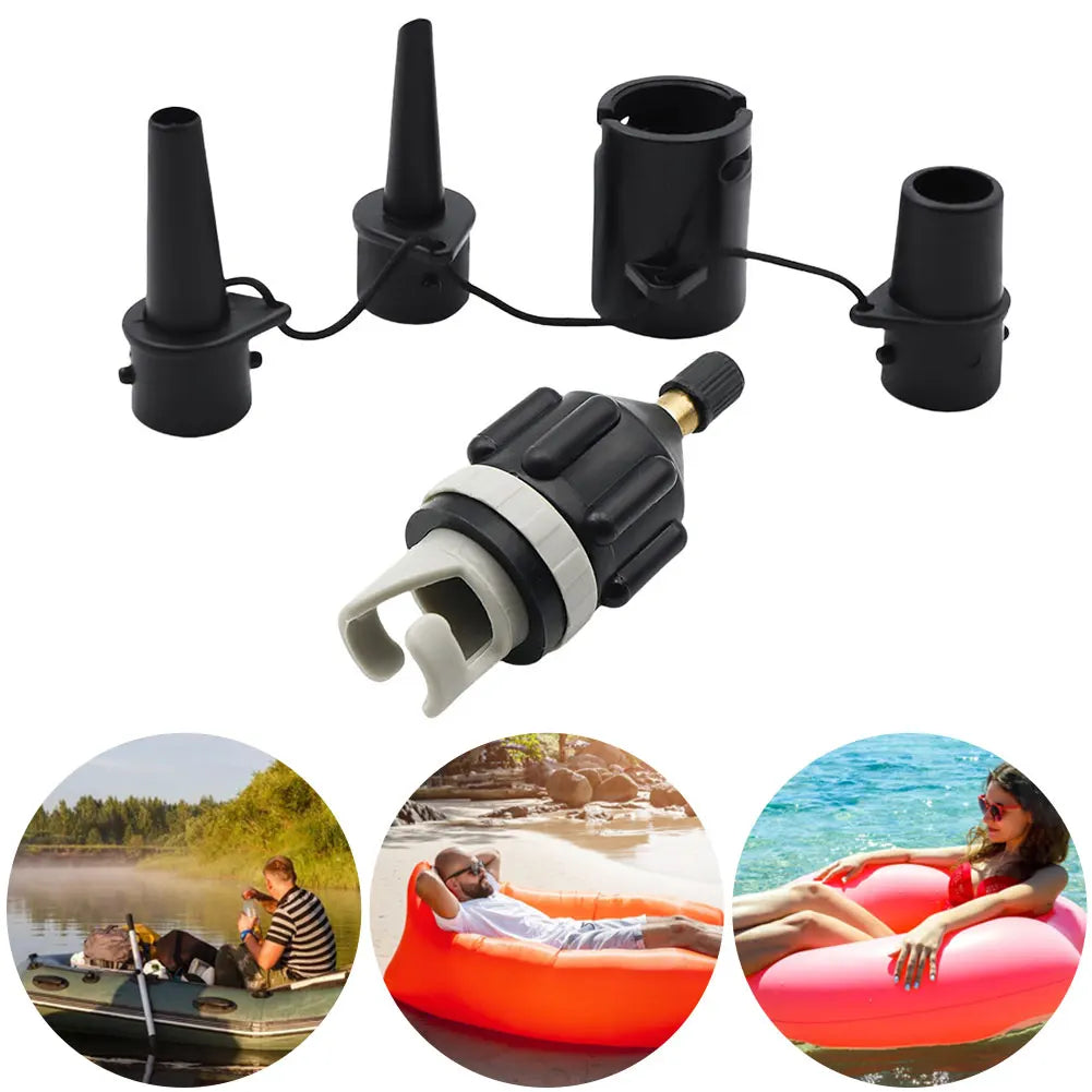 Air Valve Adaptor with Air Nozzles Inflatable Pump Adapter Air Valve Pump Connector for Inflatable Boat Stand-Up Paddleboard Bed