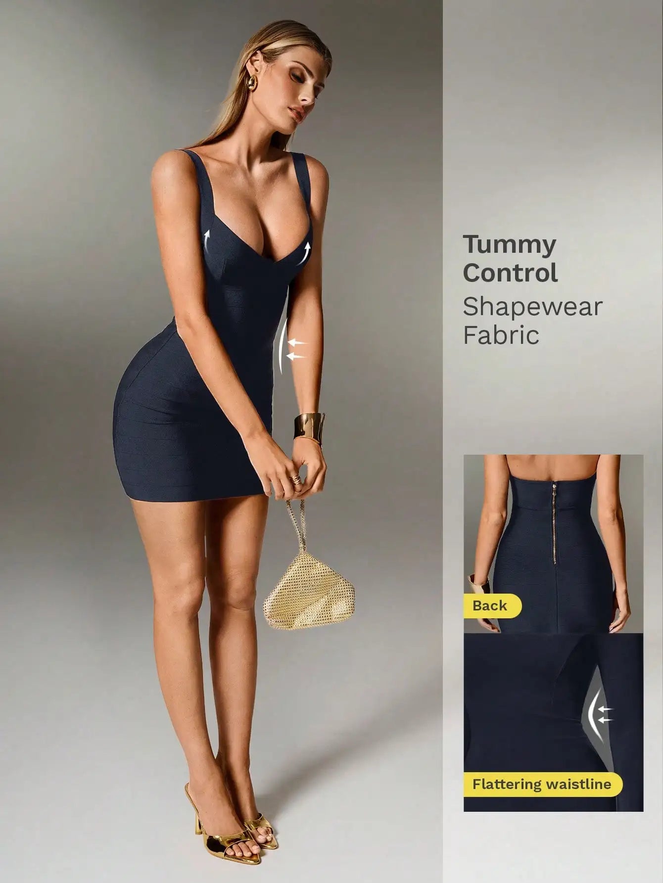 Stunning Red Bandage Style Mini Dress With Spaghetti Straps, Sleeveless Bodycon Fit For Festive Occasions