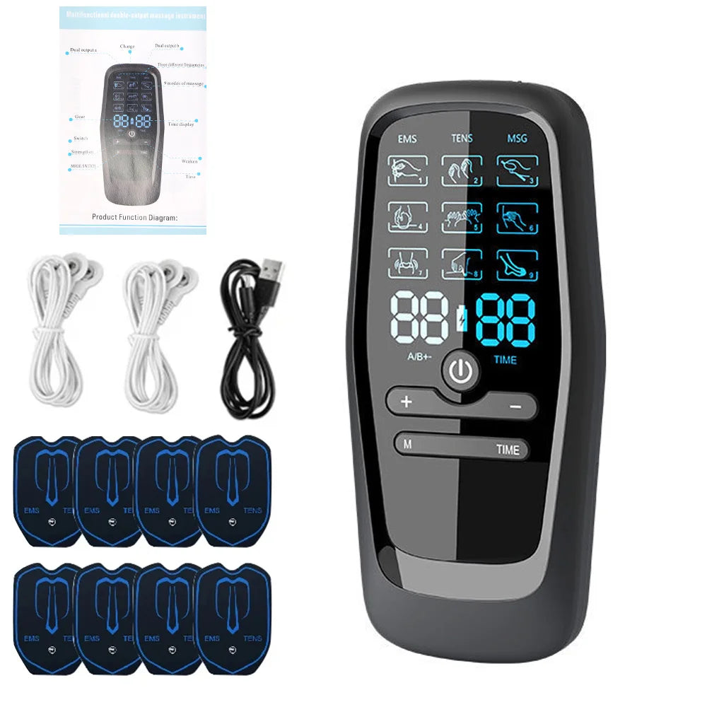 Upgrade Electric Pulse Massager Tens Unit Muscle Stimulator Therapy Pain Relief