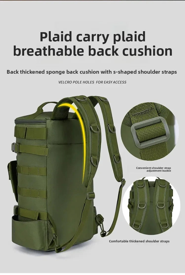 Multifunctional Fishing Backpack for Men Large Capacity Rod Storage Shoulder Bag Outdoor Sports Fish Equipment Storage Pack 2028