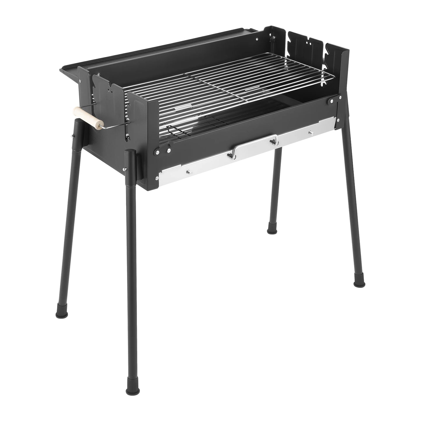 Barbecue Charcoal Grill Stainless Steel Folding Portable BBQ Tool Kits for Outdoor Cooking Camping or Any Outdoor Event