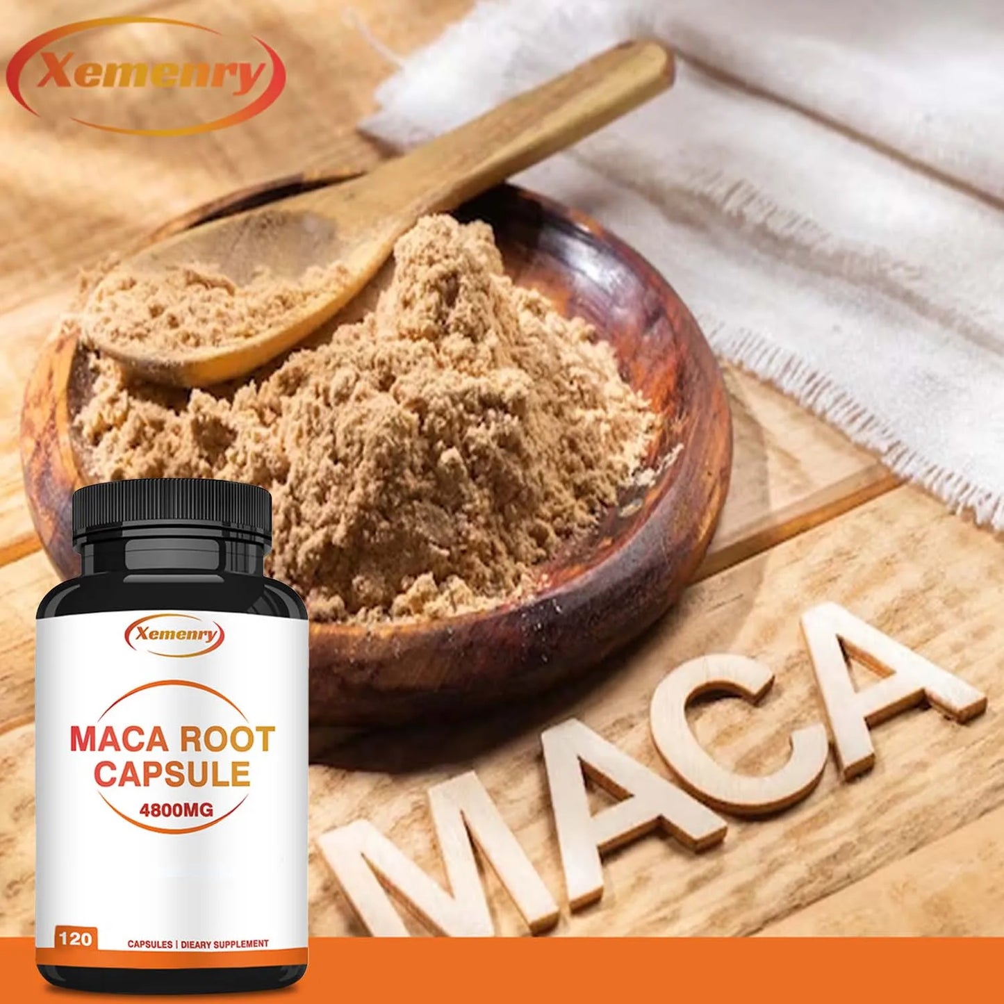 Maca Root 4800Mg - Supports Energy and Hormone Balance To Maintain Healthy Passion and Motivation - 120 Capsules