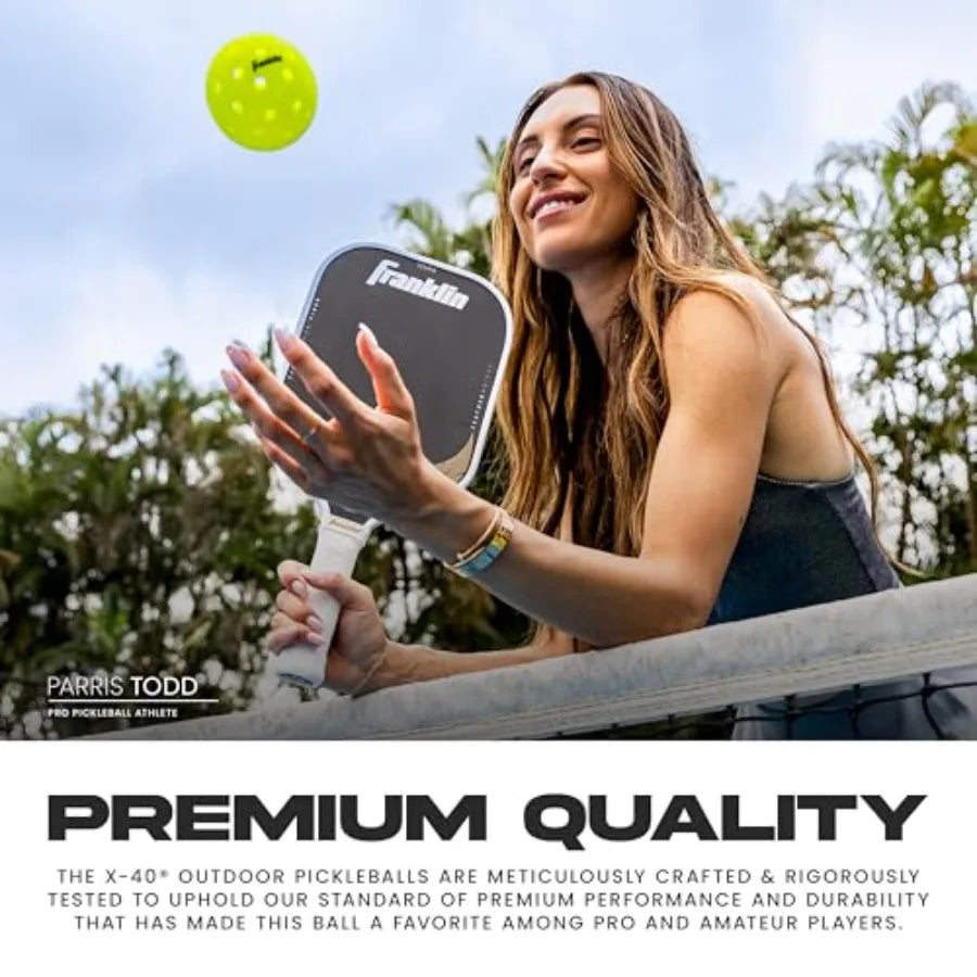 X-40 Outdoor Pickleballs - Official Ball of USA Pickleball APP Tour + US Open - Regulation Size