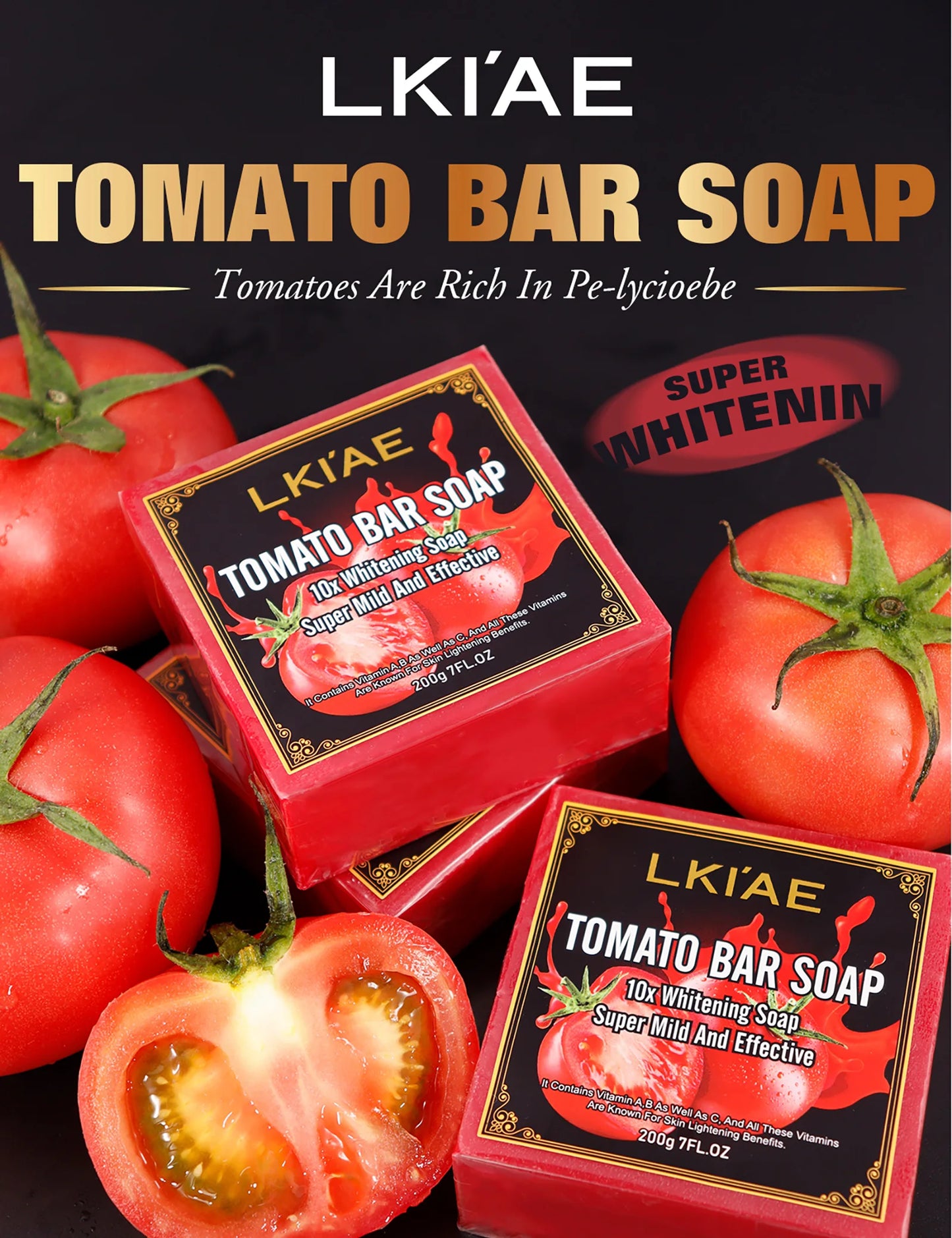 LKIAE Whitening Reduce Dark Spots & Hyperpigmentation Facial Brightening Vitamin C Bar Soap For The Skin Care