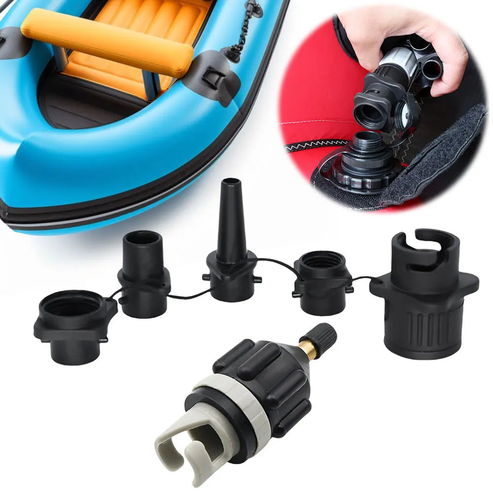 Air Valve Adaptor with Air Nozzles Inflatable Pump Adapter Air Valve Pump Connector for Inflatable Boat Stand-Up Paddleboard Bed
