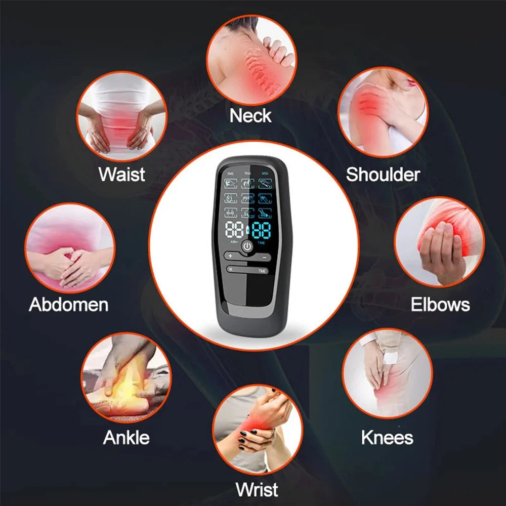 Upgrade Electric Pulse Massager Tens Unit Muscle Stimulator Therapy Pain Relief