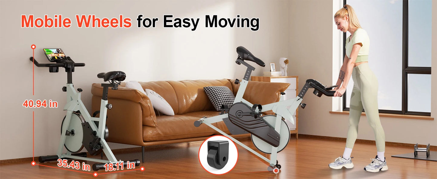 Superun Exercise Bike, 32-Level Magnetic Resistance Stationary Bikes for Home, Low Noise Workout Cycling Bike for Home