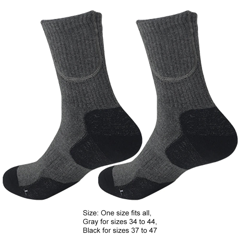 Unisex Electric Heated Socks Washable Rechargeable Heated Socks Cozy Thickened for Outdoor Sports Skiing(not include battery)