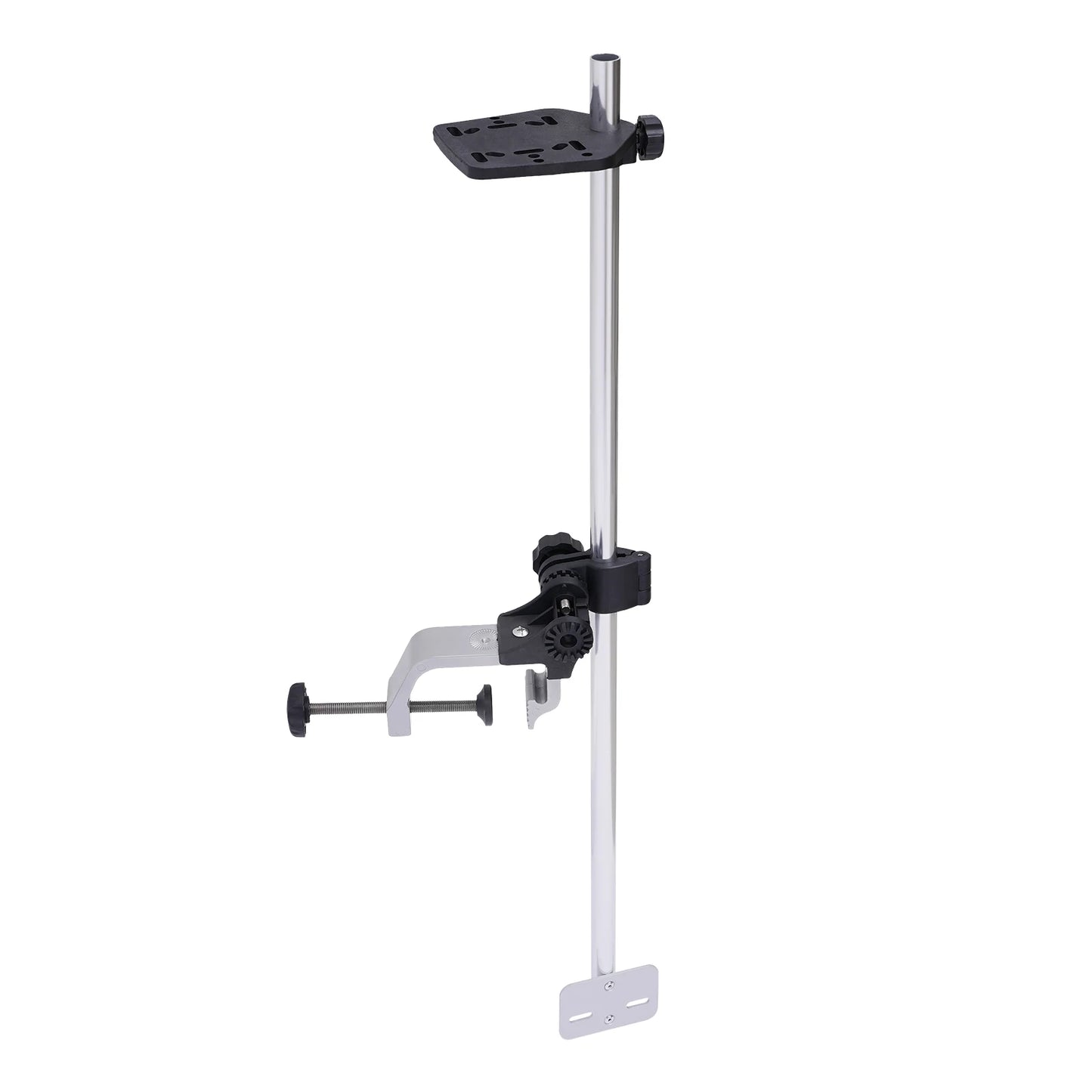 Portable Transducer Mount Universal 360° Adjustable Rotating Fish Finder Mount Transducer Pole Mount for Boat Canoe Kayak