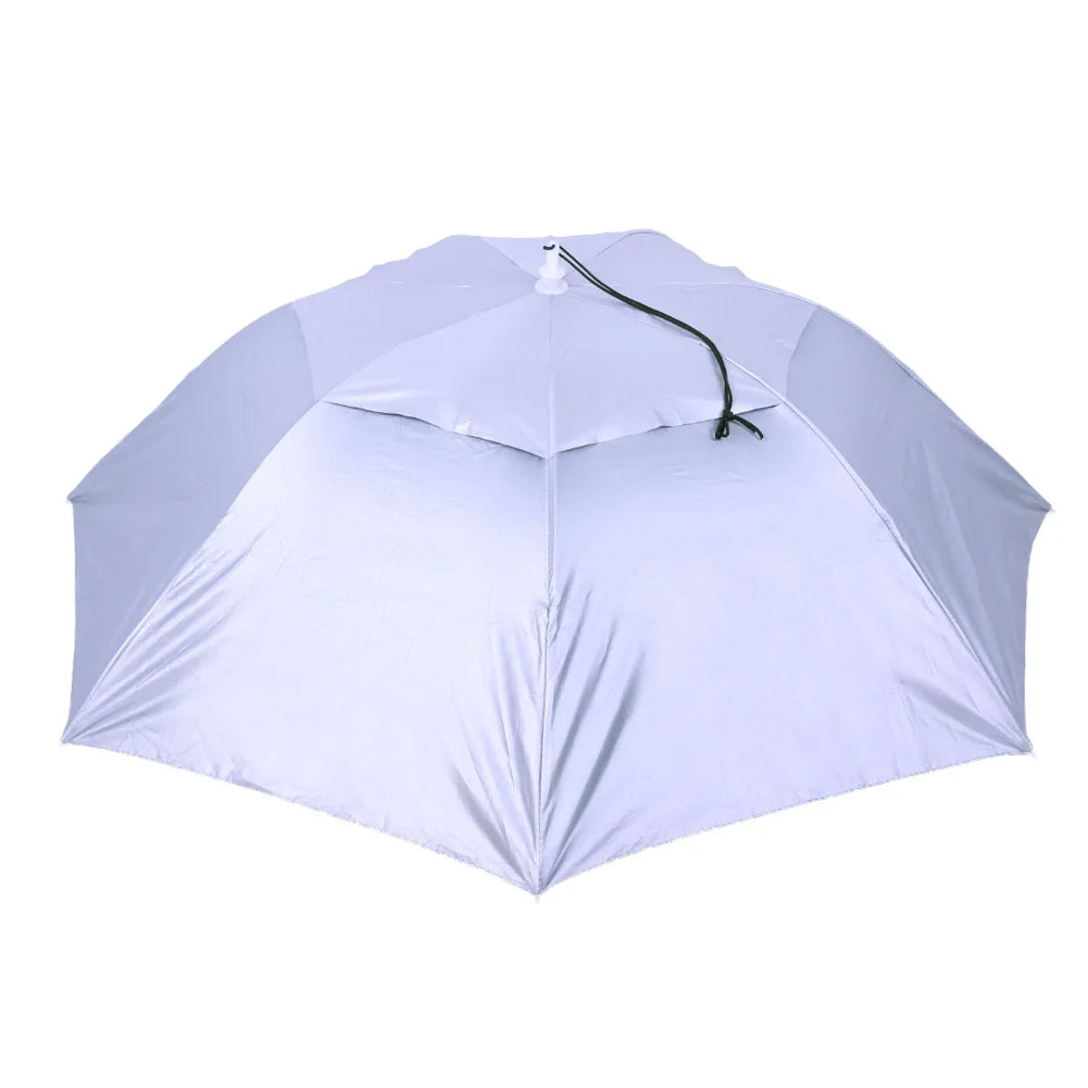 Outdoor Foldable Head Umbrella Hat Headwear Sun Cap Rainproof Anti-Sun Fishing Golf Cycling Hiking Camping Shade Umbrella Hat