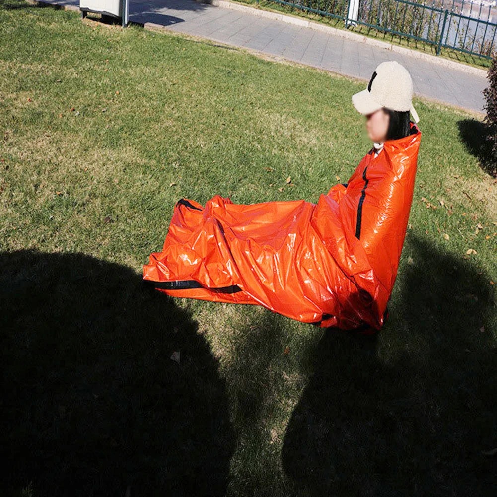 2/3/6pcs Emergency Blanket Waterproof Survival Sleeping Bag Portable Thermal Sleeping Bag for Camping Hiking Outdoor Adventure