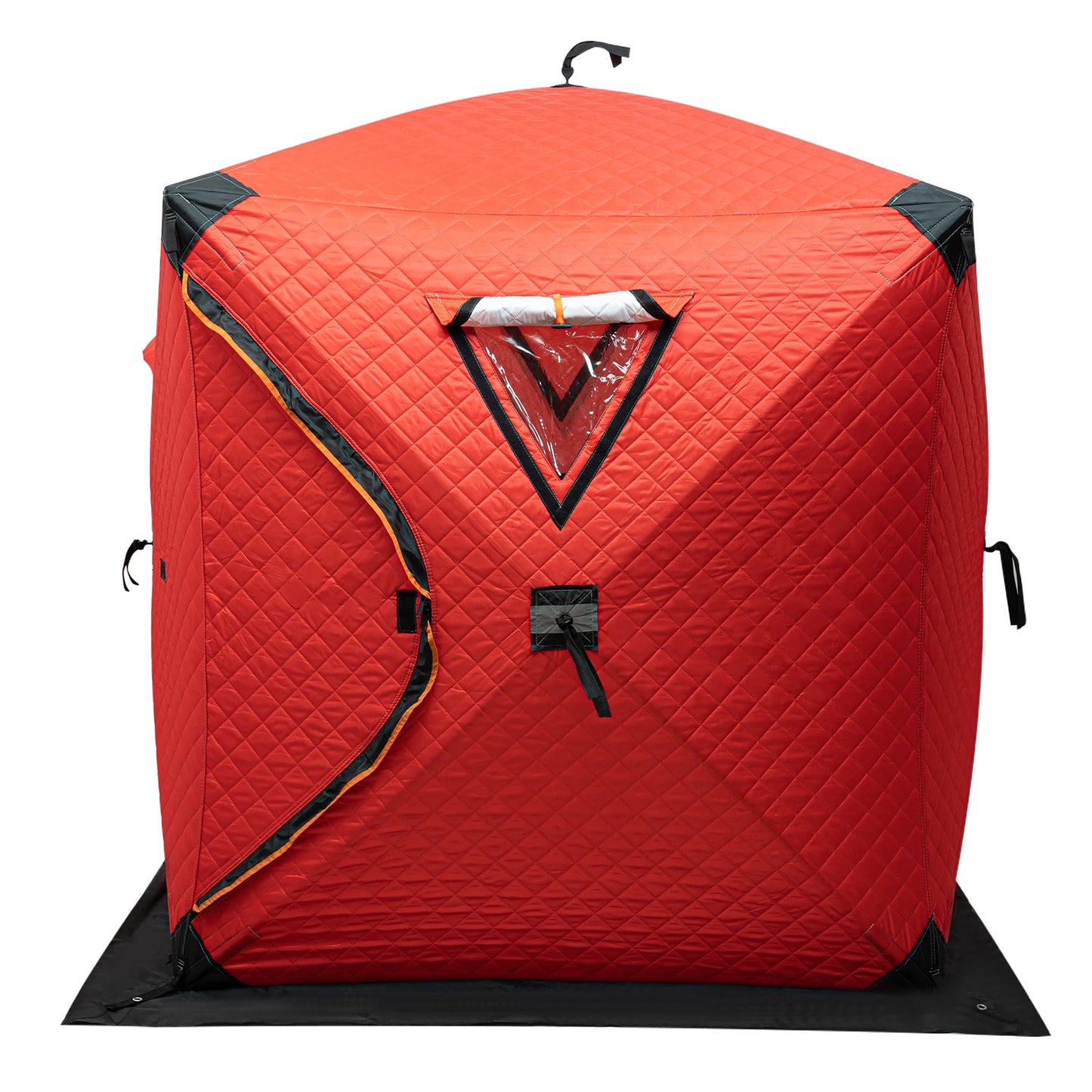 Ice Fishing Insulated Tent, 1-2 Person Shelter, Portable Thermal Tent with Built-In Storage, Warm & Windproof Camping Tent