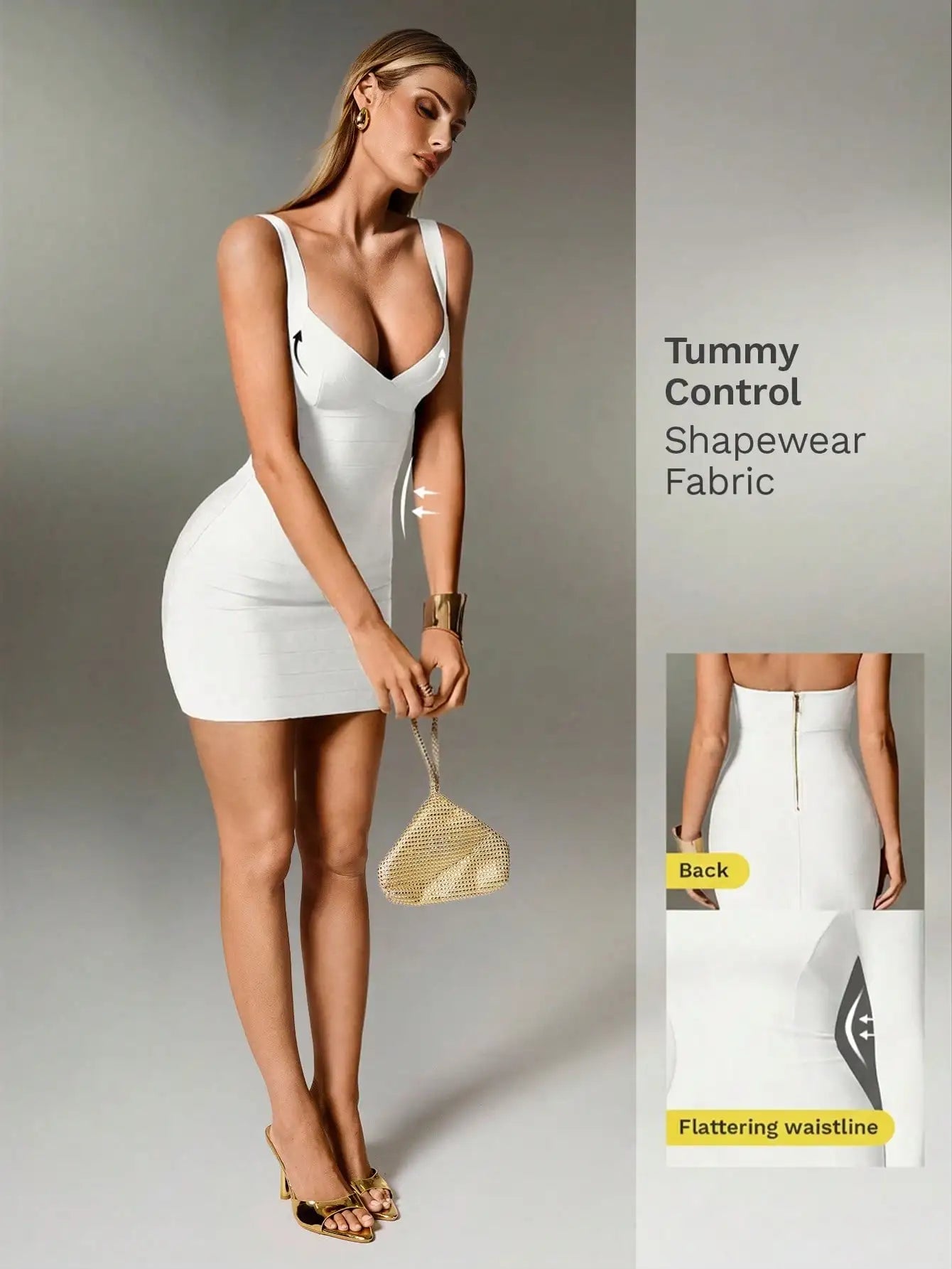 Stunning Red Bandage Style Mini Dress With Spaghetti Straps, Sleeveless Bodycon Fit For Festive Occasions