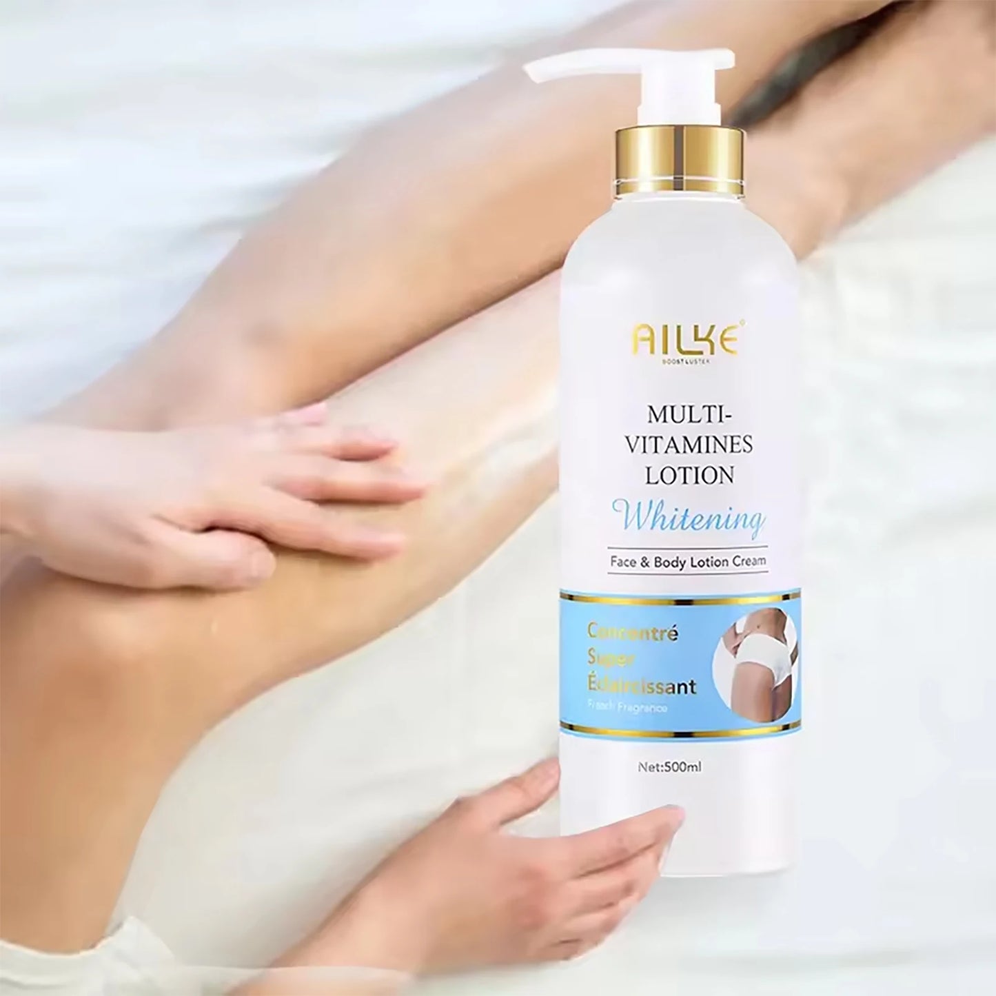 AILKE Multi-Vitamin Body Lotion, Whiten, Brighten, Remove Dark Spots, Hyperpigmentation, Moisturizes, Smoothes & Antioxidant
