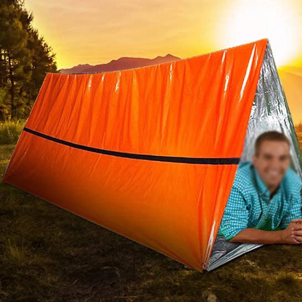 2/3/6pcs Emergency Blanket Waterproof Survival Sleeping Bag Portable Thermal Sleeping Bag for Camping Hiking Outdoor Adventure
