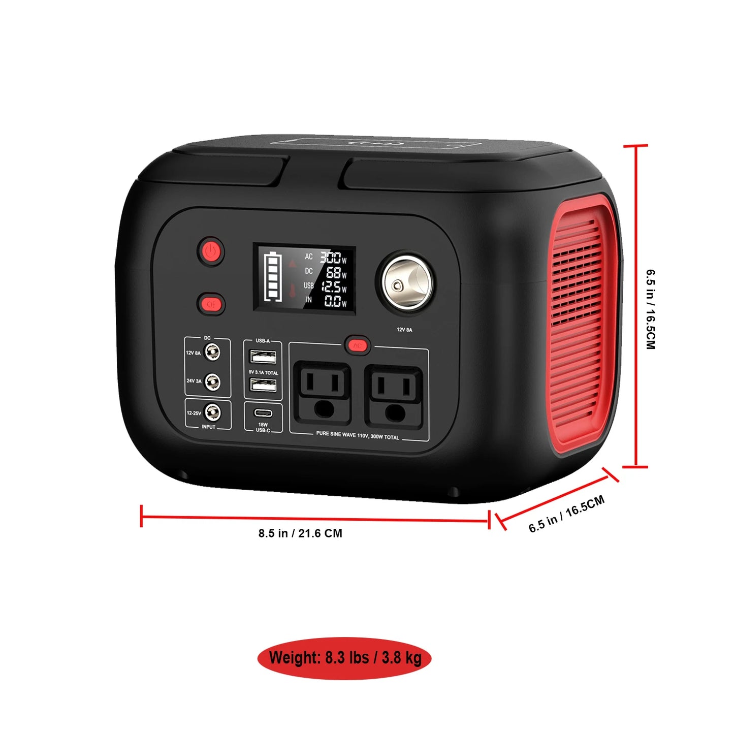 600W/300W/200W/120W Portable Power Station,110V AC Outlets Solar Generator Storage Energy Power Bank For Camping Travel RV Home
