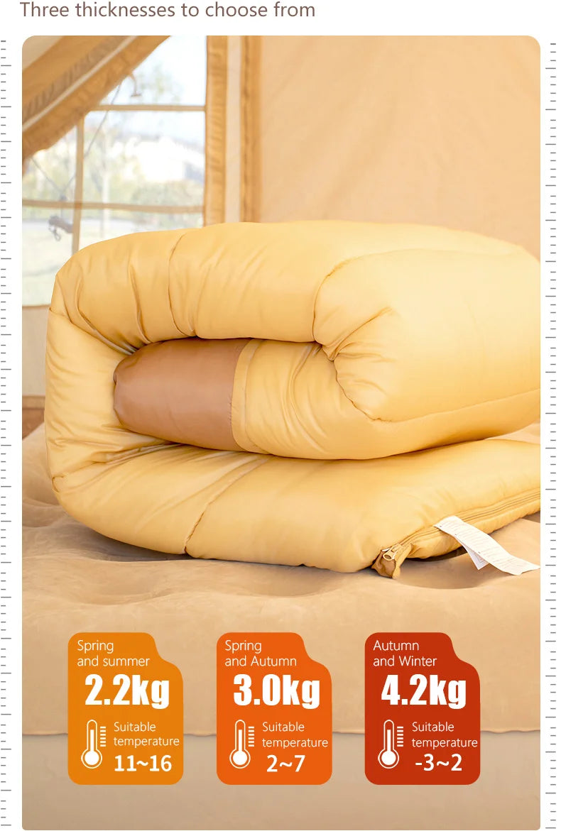 BSWOLF 2 Person Camping Sleeping Bag Four Seasons Portable Winter Sleeping Bag for Outdoor Camp Travel Hiking