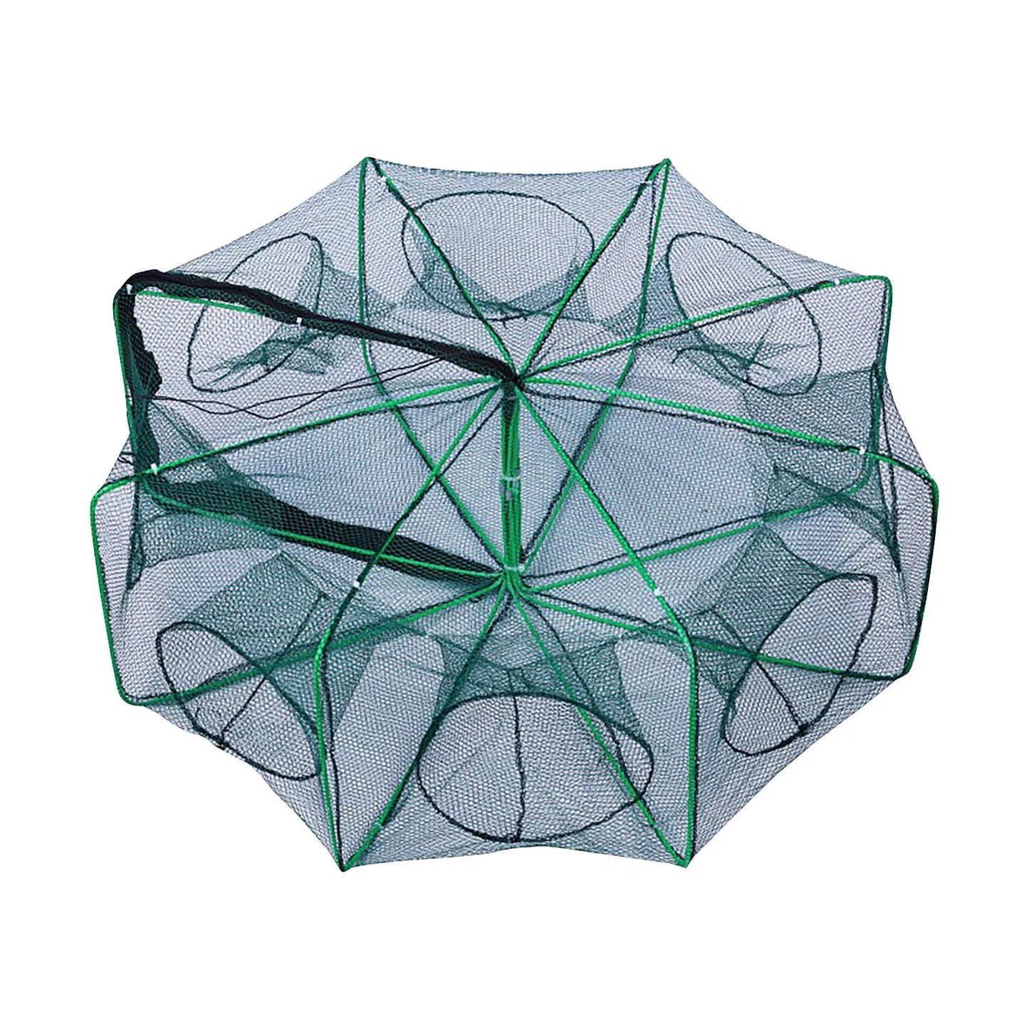 Folding lobster cage 2025 new style fishing trap fishing tool kit fish shrimp crayfish crab fishing net nylon material