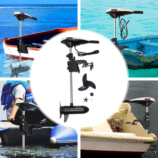 12V Marine Electric Thruster 12V Marine Electric Thruster 552W Brush Motor 5F2R Adjustable for Inflatable Kayak Canoe