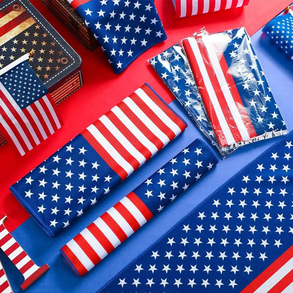 Patriotic Cooling Towel Set, 250th Anniversary, 40 x 12, Red White Blue, Ideal for 4th of July Celebrations