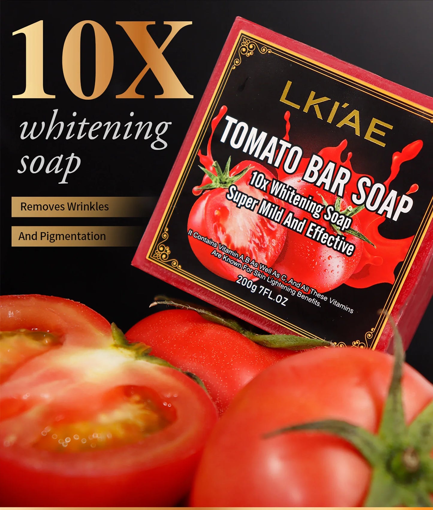 LKIAE Whitening Reduce Dark Spots & Hyperpigmentation Facial Brightening Vitamin C Bar Soap For The Skin Care
