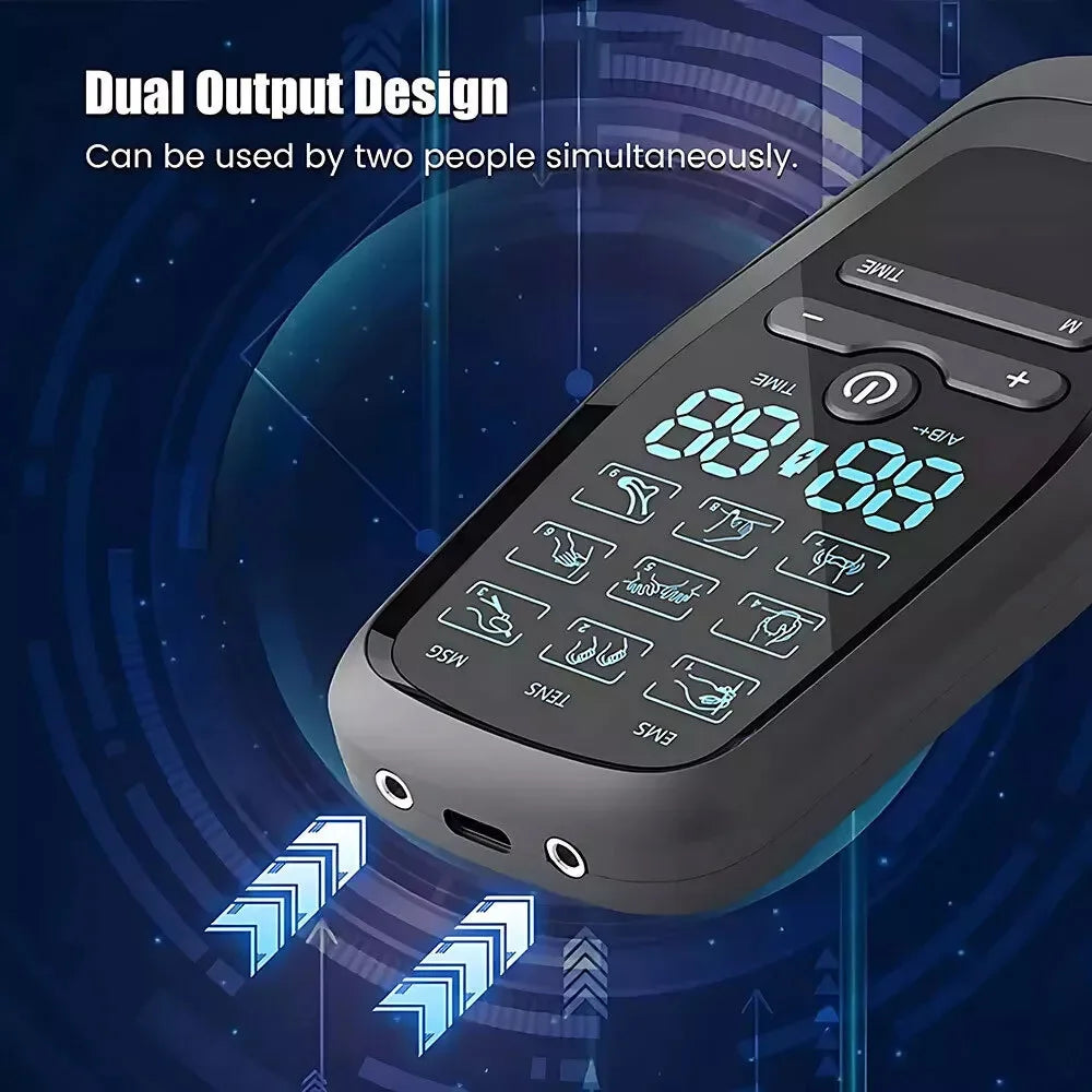 Upgrade Electric Pulse Massager Tens Unit Muscle Stimulator Therapy Pain Relief