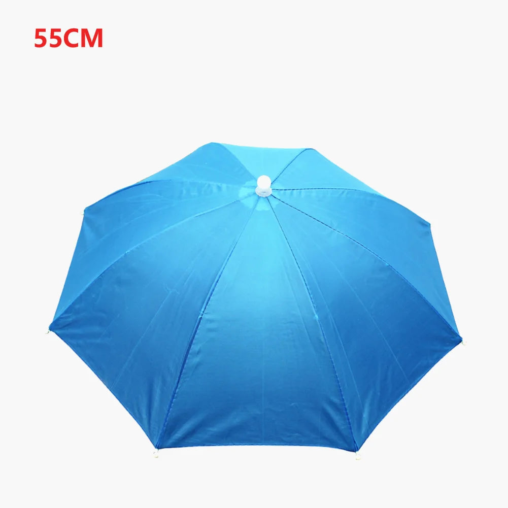 Outdoor Foldable Head Umbrella Hat Headwear Sun Cap Rainproof Anti-Sun Fishing Golf Cycling Hiking Camping Shade Umbrella Hat