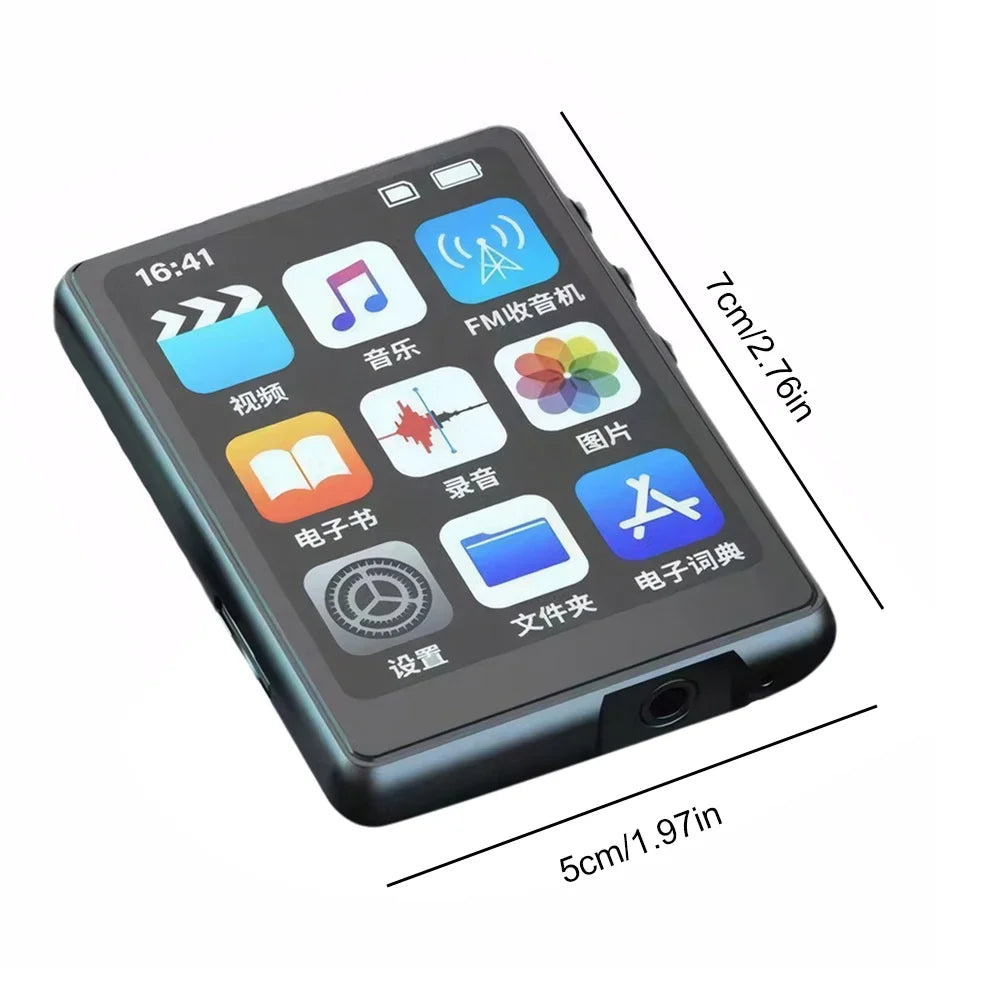 MP3 MP4 Player Bluetooth-5.0 Lossless Music Player 1.8/2.4 Inch Screen Support FM Radio Recording EBook HiFi MP4 Student Walkman