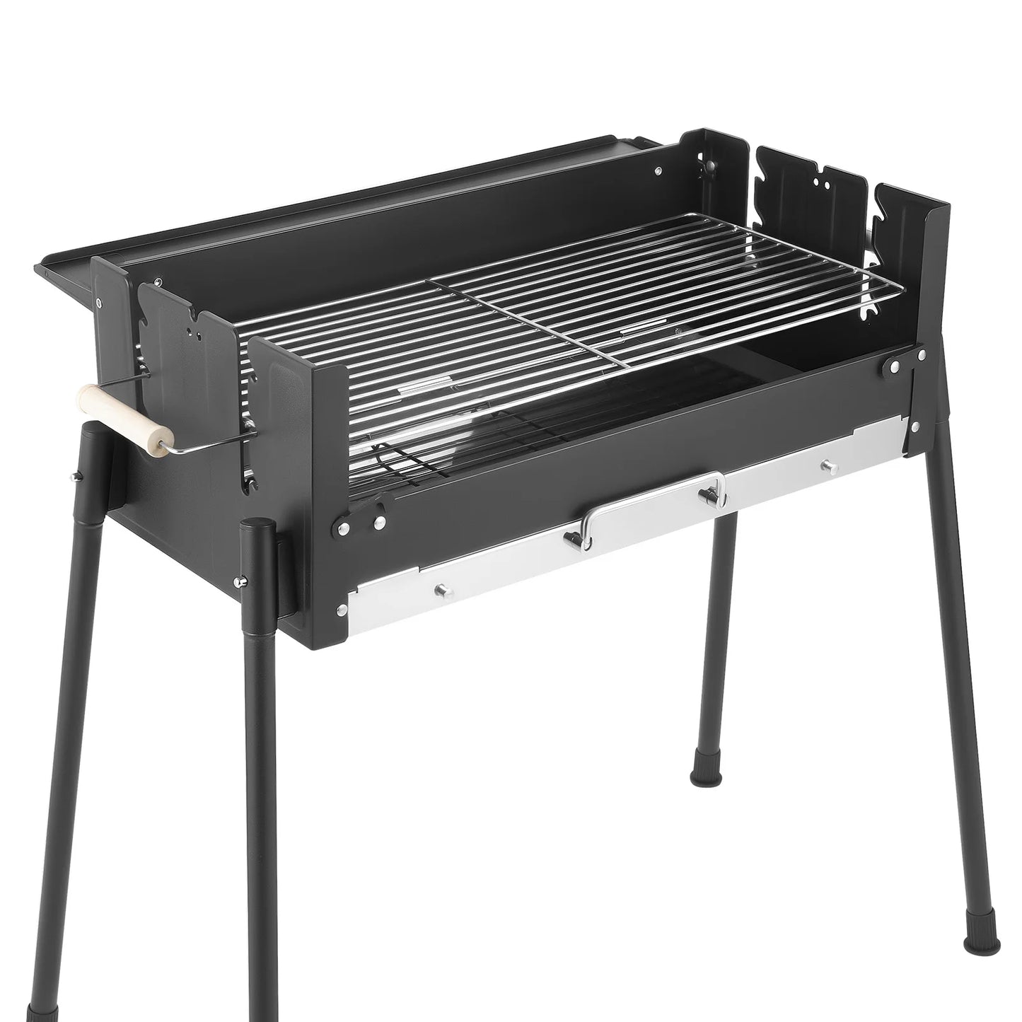 Barbecue Charcoal Grill Stainless Steel Folding Portable BBQ Tool Kits for Outdoor Cooking Camping or Any Outdoor Event