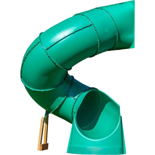 Tall Spiral Tube Slide - Left Exit, Green - Mounts to 5 Ft. Deck Height