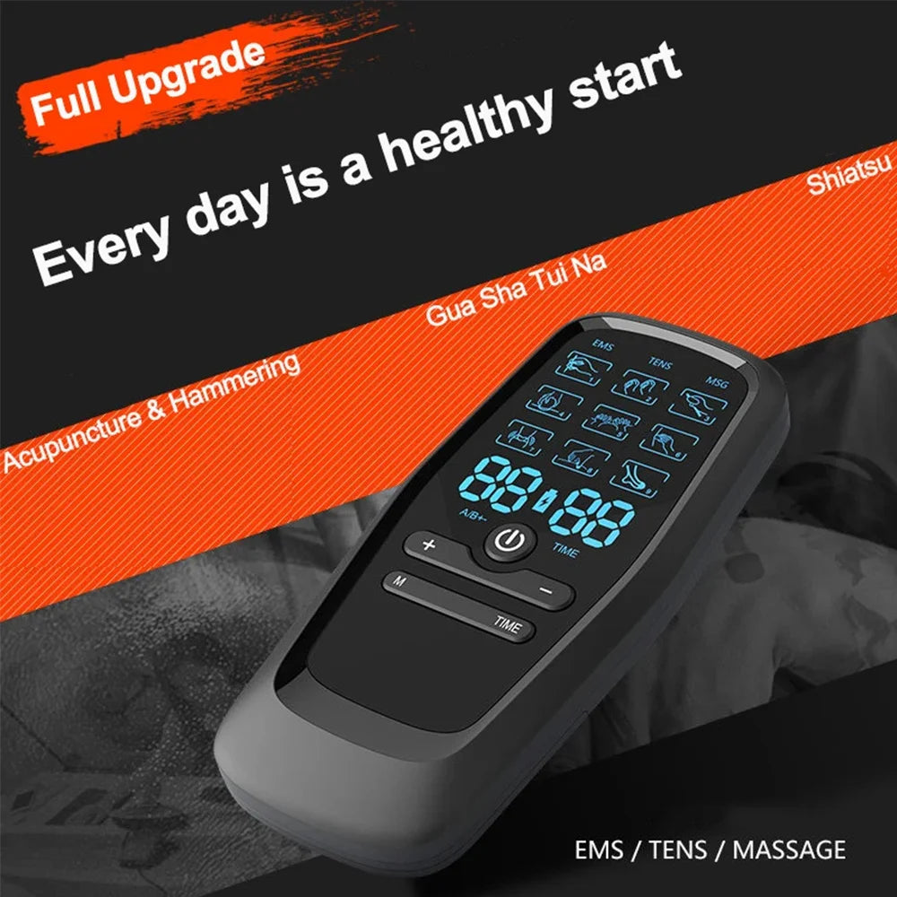Upgrade Electric Pulse Massager Tens Unit Muscle Stimulator Therapy Pain Relief