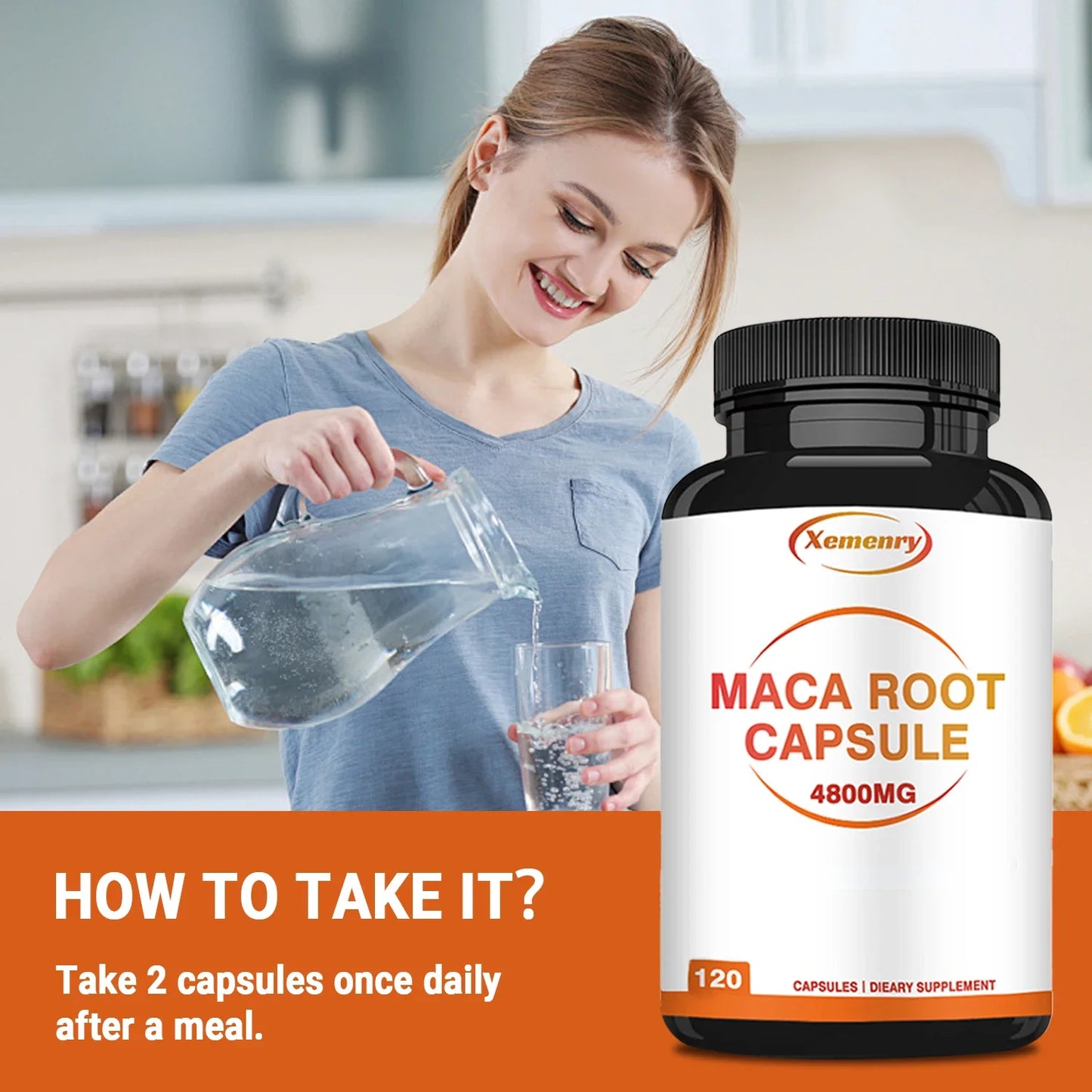 Maca Root 4800Mg - Supports Energy and Hormone Balance To Maintain Healthy Passion and Motivation - 120 Capsules