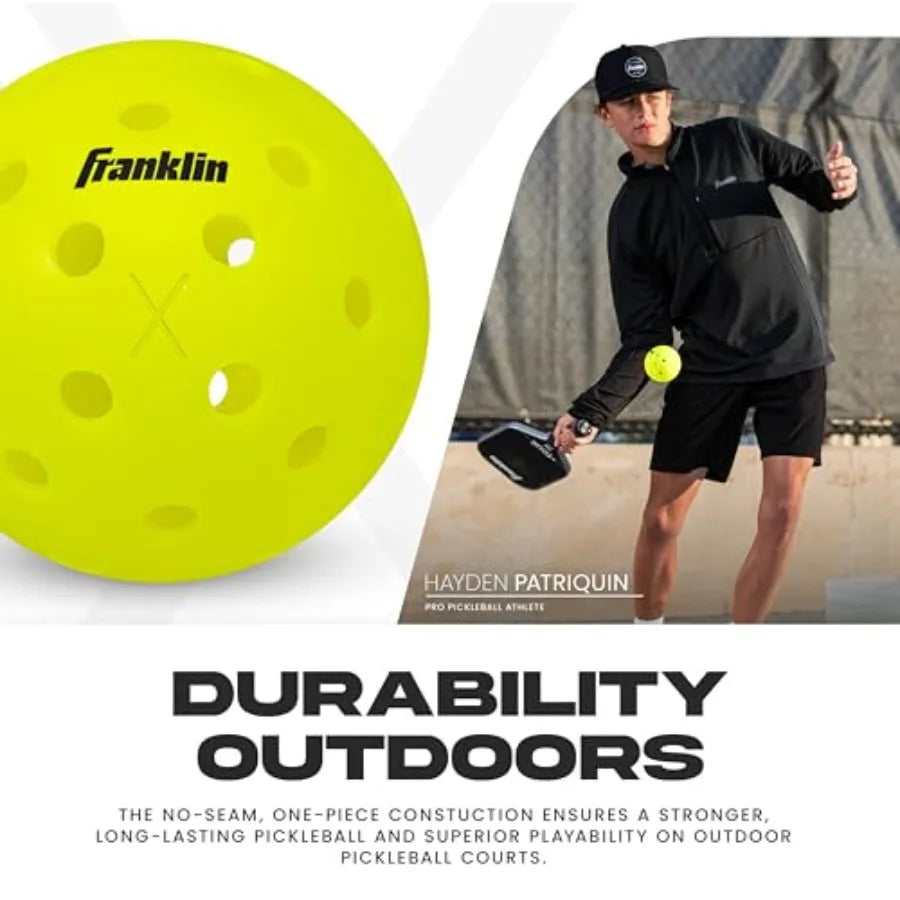 X-40 Outdoor Pickleballs - Official Ball of USA Pickleball APP Tour + US Open - Regulation Size