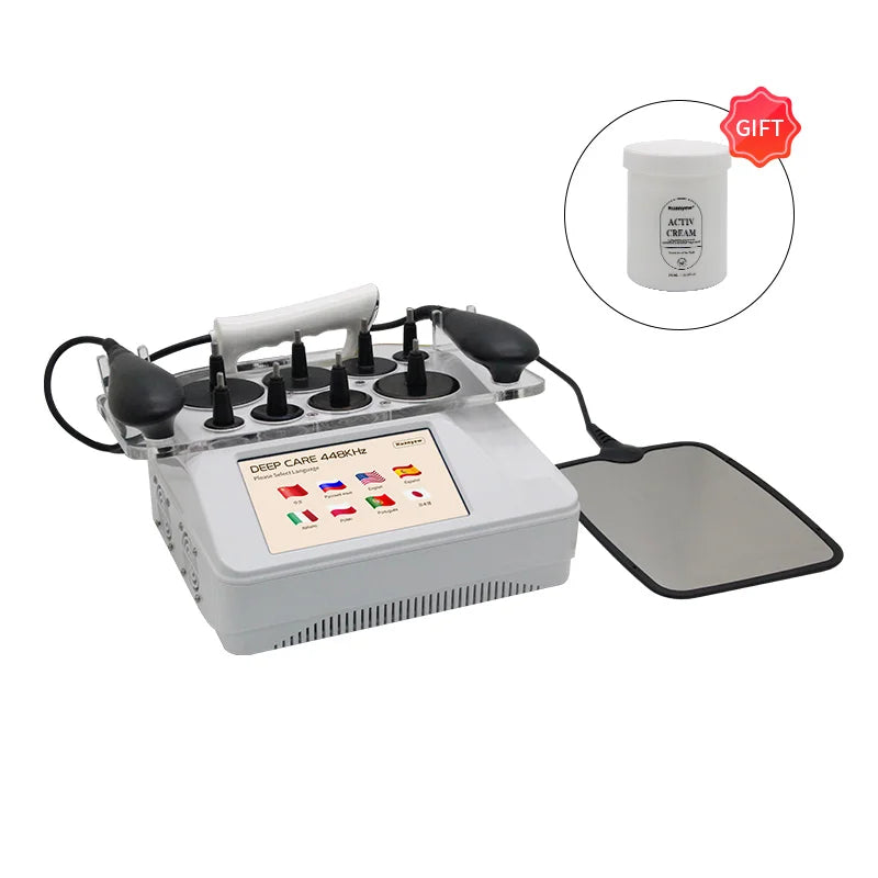 Portable 448k INDIBA CET RET RF Physical Therapy Relieve Pain Deep Warm 12CM  Lose Weight  Lifts Firming Skin Slimming Shapping