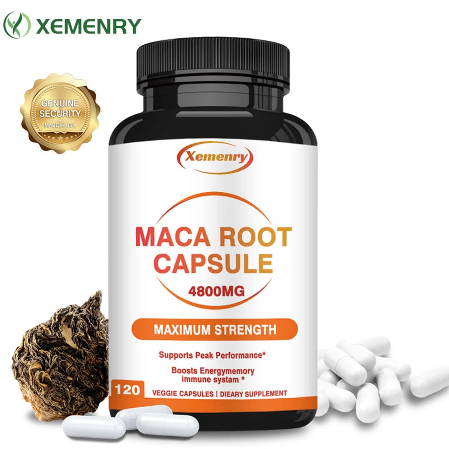 Maca Root 4800Mg - Supports Energy and Hormone Balance To Maintain Healthy Passion and Motivation - 120 Capsules